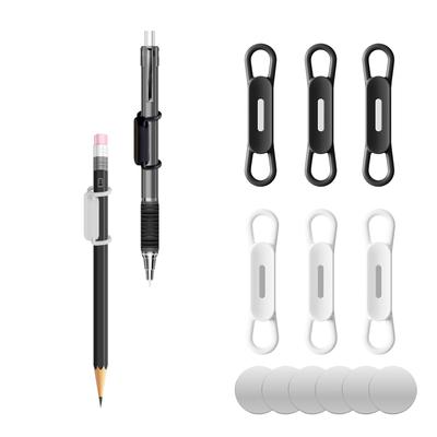 UMUST Набор из 6 магнитных держателей для ручек, Магнитный силиконовый зажим-держатель для ручек, Регулируемый держатель для карандашей, Портативный держатель для ручек, Магнитный держатель для ручек iPad,