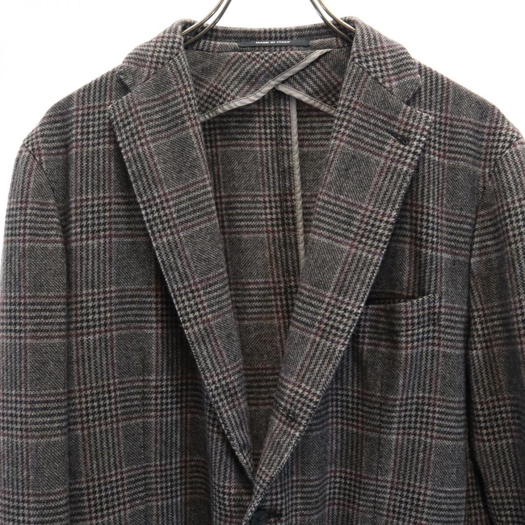 TAGLIATORE сделано в Италии Твидовый пиджак в клетку 50 Серый Мужской Б/У