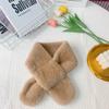 1 Piece Warm Furry Kids Scarfs for Boy Girl Chic Korean Solid Color Plush Scarves Autumn Winter Warm Plush Toddler Scarfs