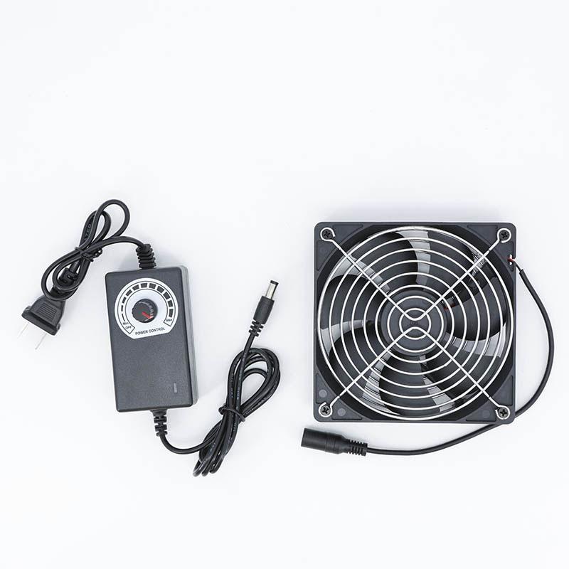 120x25mm DC 12V cooling fan 12cm with 110V 220V AC Speed Controller 3V to 12V for Receiver Xbox DVR Component Cooler