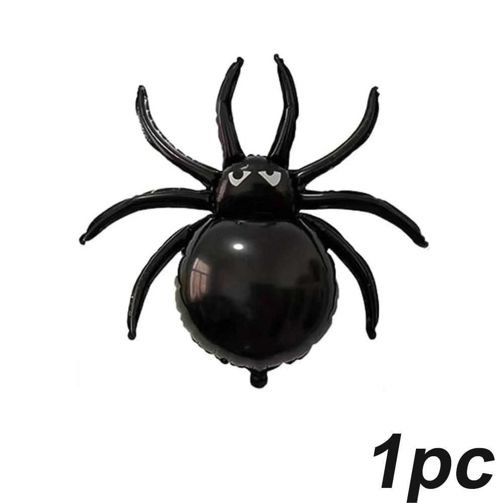 1/5/10/20PC Halloween Large Spider Balloon Black Foil Balloons Party Trick Joke Decor Haunted Hous Horror Props Wall Decoration