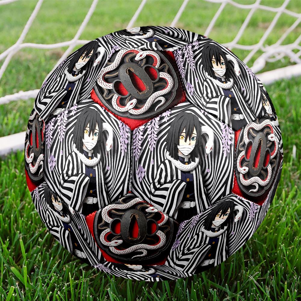 1pc Demon Slayer Kimetsu no Yaiba Football Soccer Ball Size 5 Indoor Soccer Ball Fashion Colorful Backyard Game -Great For Sports Fans Gift HE12