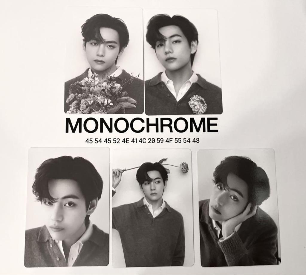 [USED] BTS MONOCHROME Mini Photo Cards V Taehyung V 5 Cards