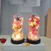 Eternal Flower Glass Cover Lamp Soap Flower Acrylic Cover Valentine Day Gift For Girlfriend Mothers Day Wedding Bridesmaid Gift