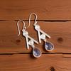 Iolite Gemstone 925 Sterling Silver Jewelry Handmade Drop/Dangle Earrings 2.4" EE-86-7