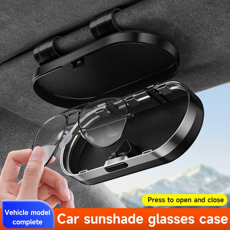 Car Glasses Clip Sunglasses Box For Mini Cooper One JCW F55 F56 R55 R56 R57 R58 R59 R60 Sun Visor Eyeglasses Card Ticket Holder w4