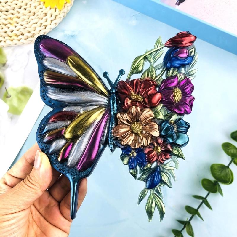 Butterfly Silicone Molds 3D Animal Resin Mold Large Butterfly Statue Making Epoxy Casting Mould for Wall Hanging Door