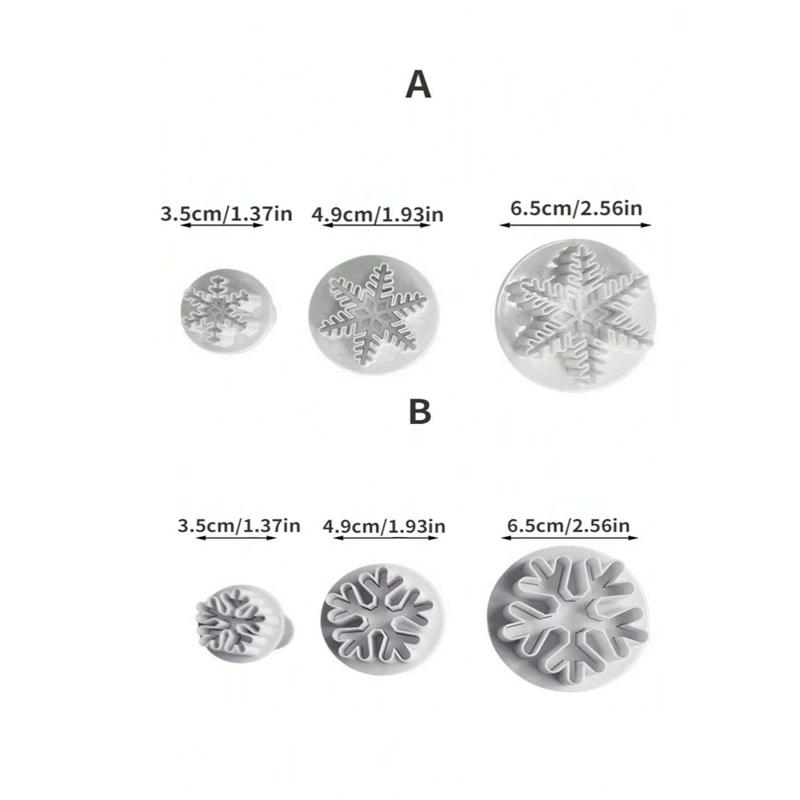 Печенье в виде снежинки Форма для печенья Помадка Инструмент для сахарного ремесла Формочки для печенья Xams Snow Cupcake Инструмент для украшения торта Рождество