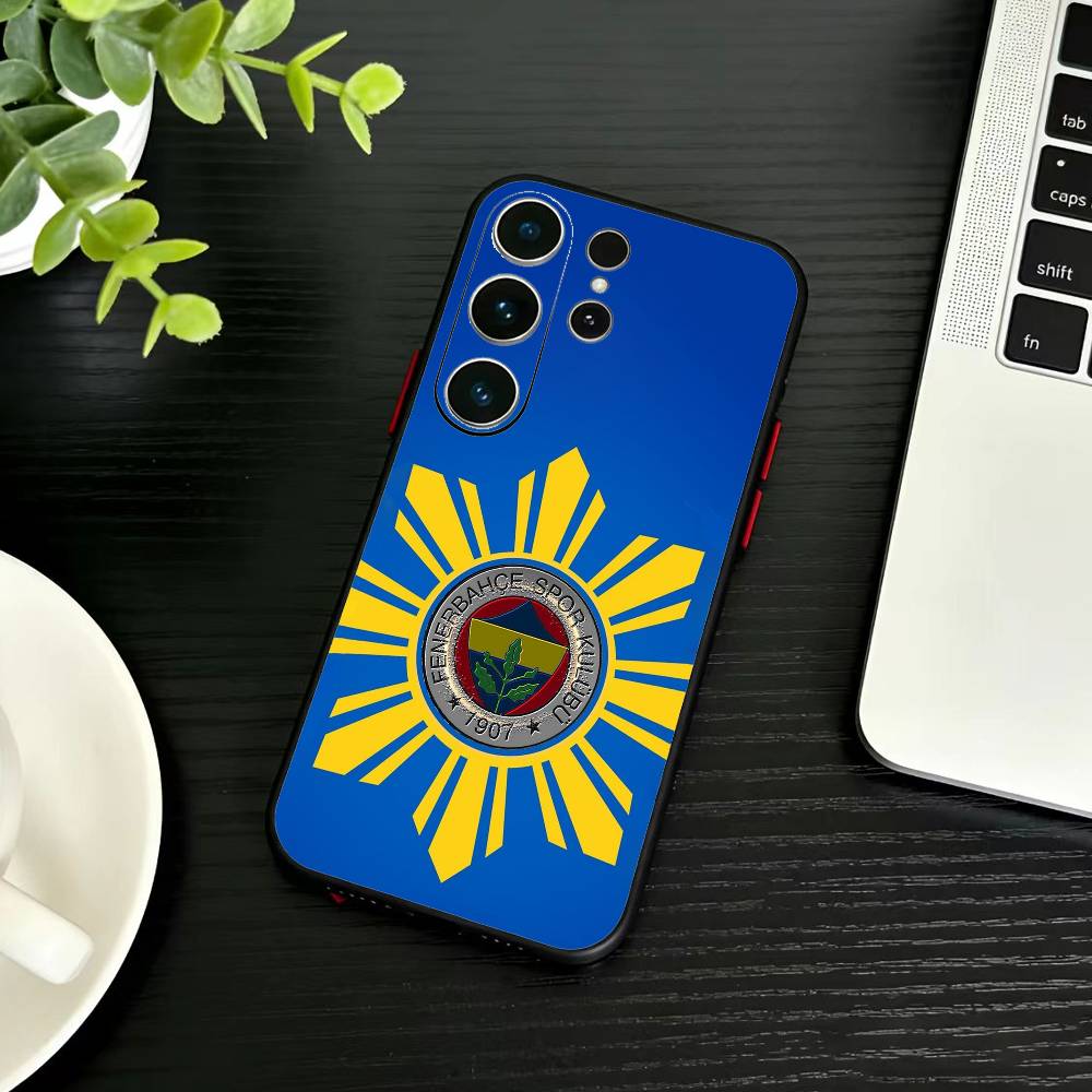 Крутой чехол для телефона с узором L-Турция Фенербахче для Samsung S26, S25, S24, S23, S22, S21, S20, Ultra, Plus, FE Черный Мягкий чехол