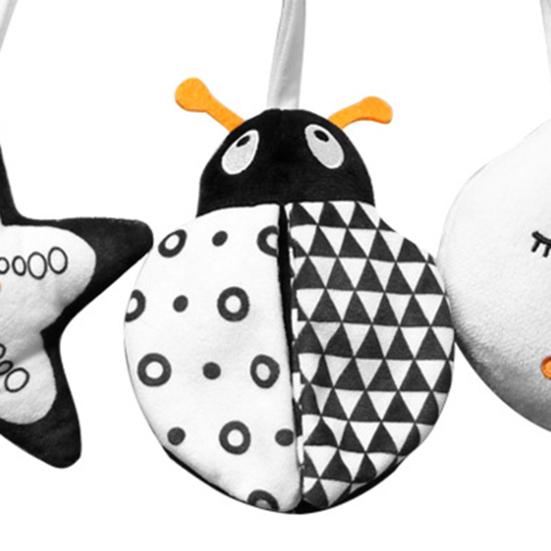 Погремушка для кроватки в мультяшной форме, сенсорное обучение, мягкая детская кроватка, подвесная погремушка для новорожденных