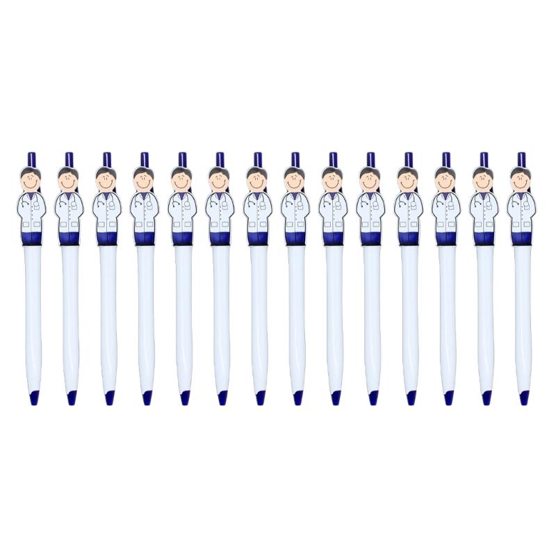 14 шт. шариковая ручка с выдвижной ручкой для доктора и медсестры, офисная ручка для письма, гладкая для письма, канцелярские принадлежности для больницы