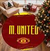 Manchester United F.C Pattern Round Rug, Indoor/Outdoor Mat, for Picnic, Gameroom, Bedroom, Office, Living Room, Home Decor Carpet, Birthday Gift