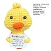 Positive Crochet Yellow Duck Doll with Encouraging Card Emotional Support Handmade Knitting Animal Decoration Ornament
