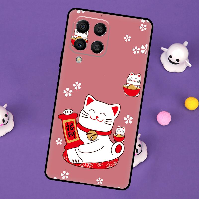 Китайская милая счастливая кошка Чехол для Samsung Galaxy M54 M14 M34 M33 M13 M23 M53 M15 M55 M31 M51 M20 M30s M32 M52