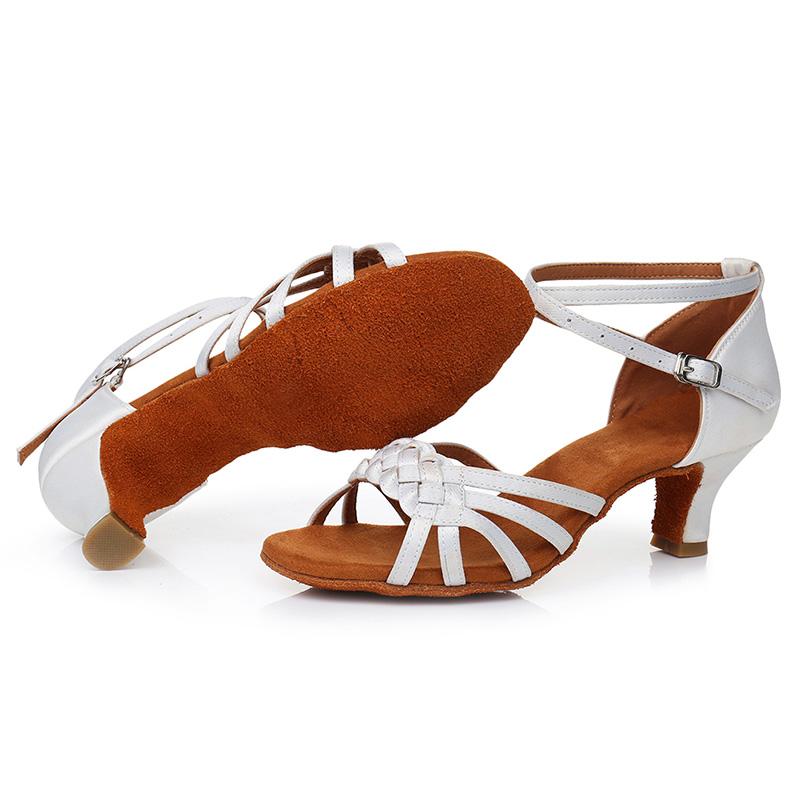 Средний каблук Женская обувь для латиноамериканских танцев Танго Обувь для девочек Вальс Сальса Чача Обувь для бальных танцев Вечеринка Каблук 5 см