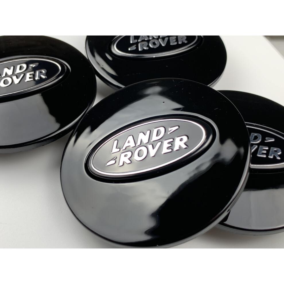 (Полностью глянцевые черные колпачки Land Rover) Комплекты из 4 колпачков дисков Land Rover 63мм S