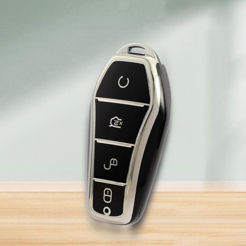 Автомобильный брелок в виде ракушки для BYD Han Ev Tang Dm Qin PLUS Song Pro MAX Yuan, пряжка из мягкого ТПУ, чехол для ключей от машины, аксессуары, аксессуары