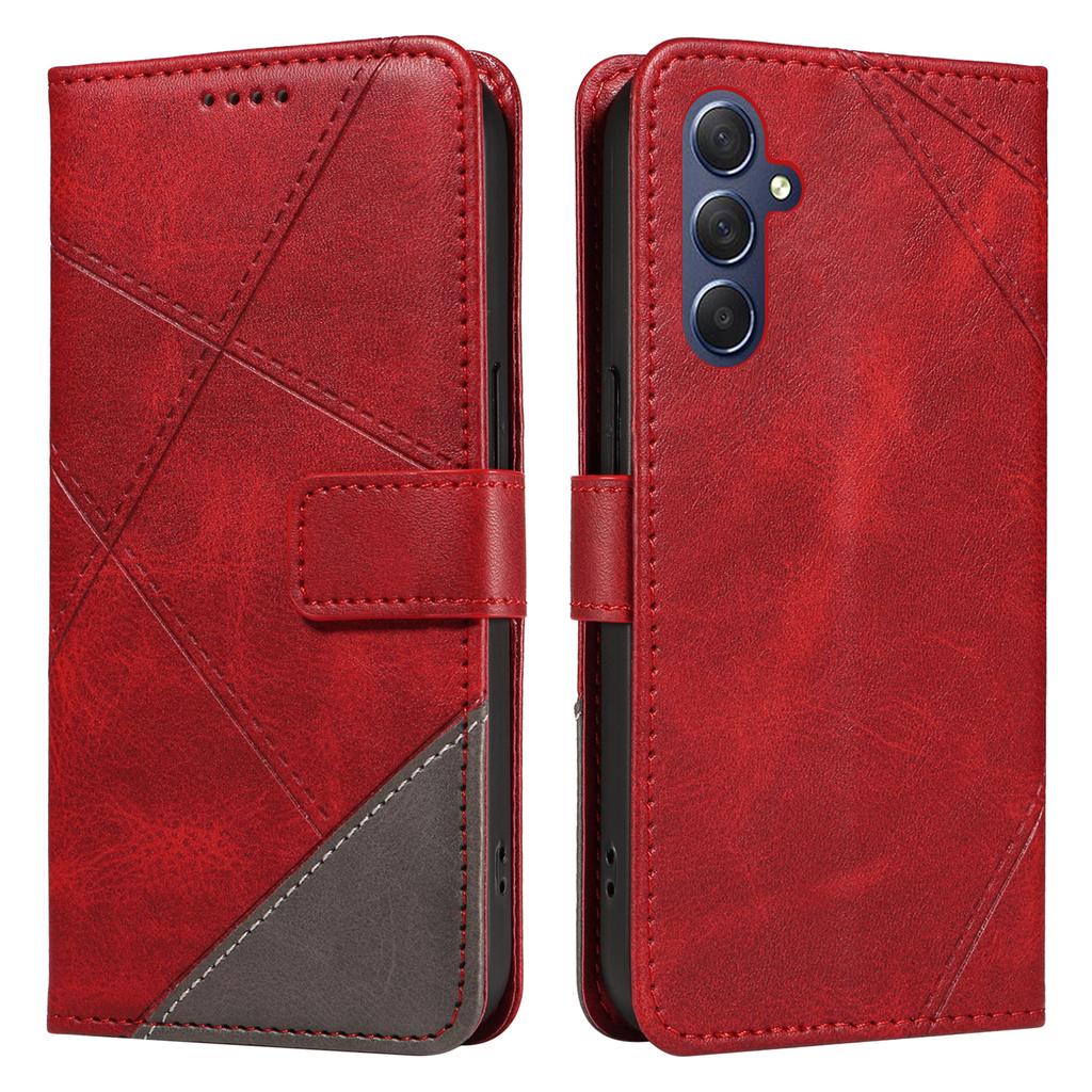For Samsung Galaxy A25 5G (Global) (161.0 X 76.5 X 8.3mm) Case Geometric Line Leather Phone Cover Magnetic Clasp
