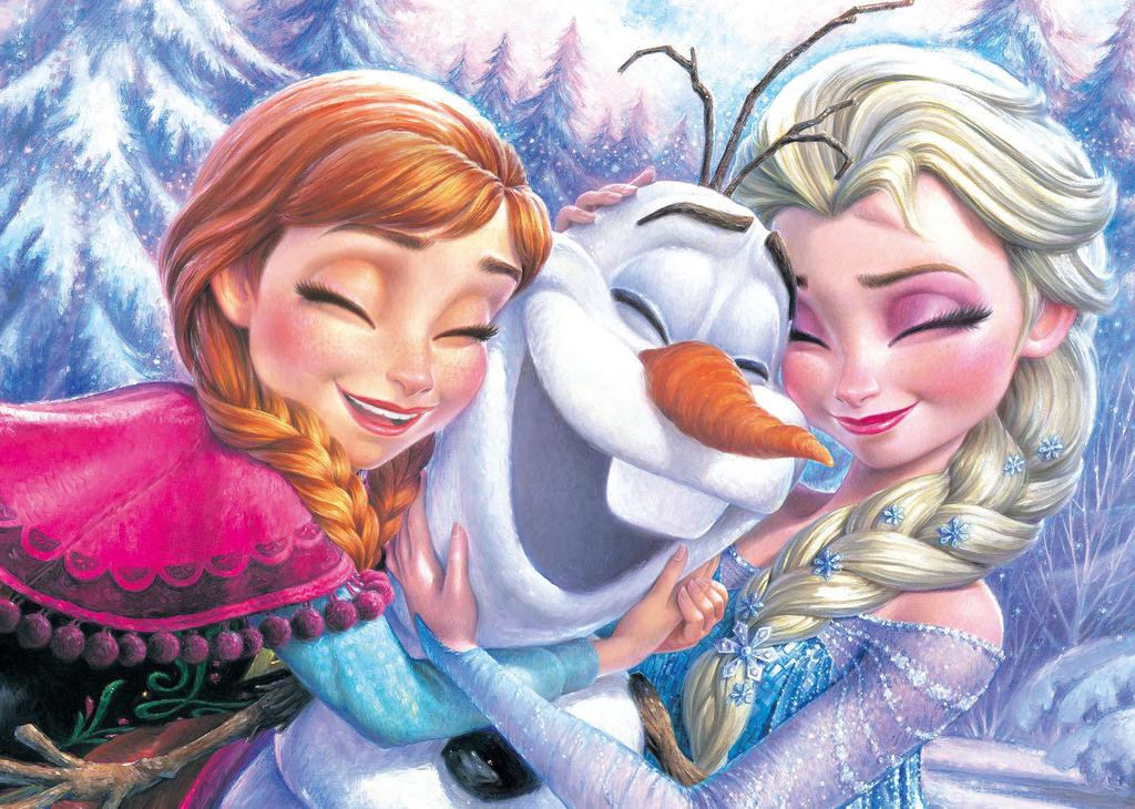Tenyo In Jigsaw Puzzle Disney Frozen Elsa Olaf with and Service Card (Tenyo) [Made Japan] 500-Piece Anna, & (35x49cm) D-500-467 Glue, Spatula,