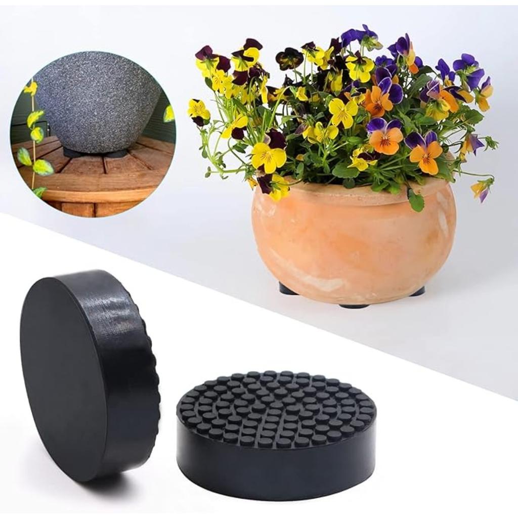 12 шт. невидимых ножек для горшков с улучшенными нескользящими накладками для садовых горшков для использования в помещении и на открытом воздухе, предотвращают скольжение и разливы, неабразивные, простые в использовании и чистке