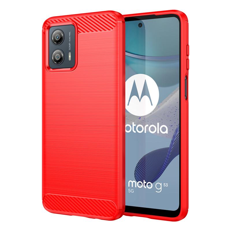 Для Motorola Moto G53 5G Чехол для Moto G53 Чехол 6,5 дюймов из углеродного волокна Противоударный силиконовый бампер для Motorola Moto G53