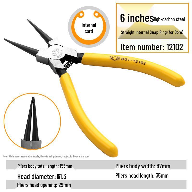 Eagle Ring Pliers Set: Internal/External, Straight/Bent, Dual-Purpose, Multi-Function Spring Retaining Pliers