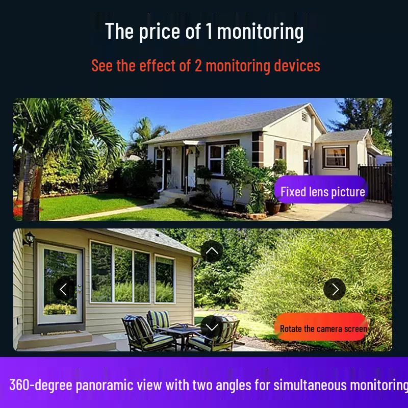 TUYA Doodle 360° Waterproof WiFi HD Surveillance Camera (Indoor/Outdoor, Dual Screen, Mobile Remote)