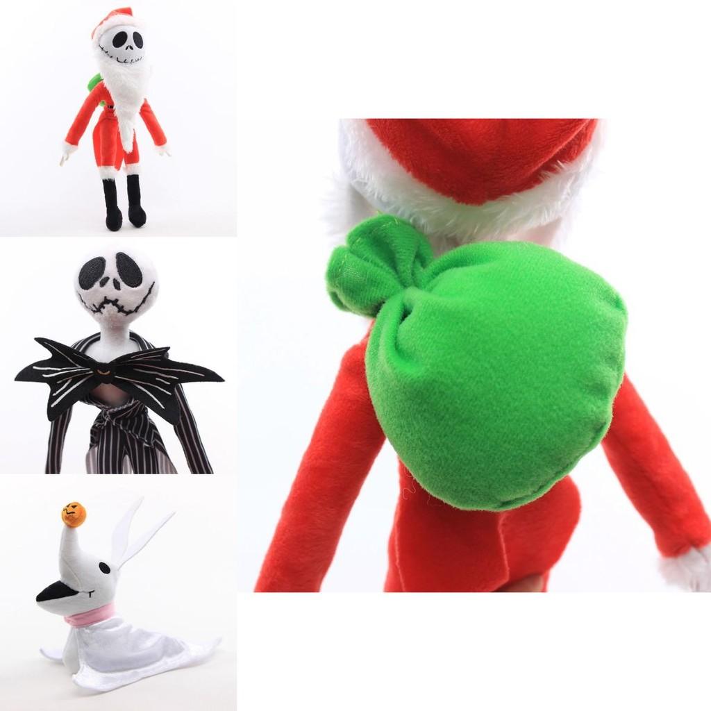 Collectible Nightmare Before Christmas Santa Jack And Zero Plush Toys For Kids