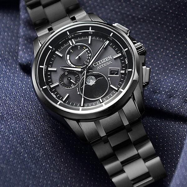 Citizen BY1006-62E ( Часы ATTESA Solar-powered Eco-Drive с радиоуправлением Direct Flight Moon phases Black Titanium Series)