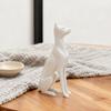 3D-печатная фигурка сидящей собаки, Современная минималистичная статуэтка собаки, Декоративная скульптура животного для домашнего офисного стола, Подарок для любителей домашних животных