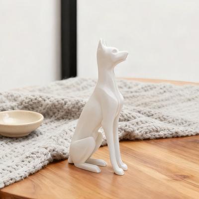 3D-печатная фигурка сидящей собаки, Современная минималистичная статуэтка собаки, Декоративная скульптура животного для домашнего офисного стола, Подарок для любителей домашних животных