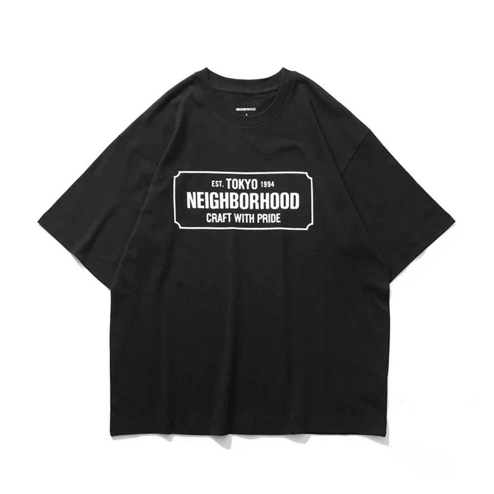 Japanese Tokyo Neighborhood Craft with Pride Men T-shirt Black White NBHD Cotton Loose T Shirt MenTops Tee 71230
