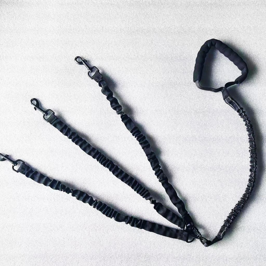 Поводок для трех собак повышенной прочности, поводок для трех собак, поводок для нескольких собак, съемный, вращающийся на 360°, с мягкой ручкой для прогулок и дрессировки