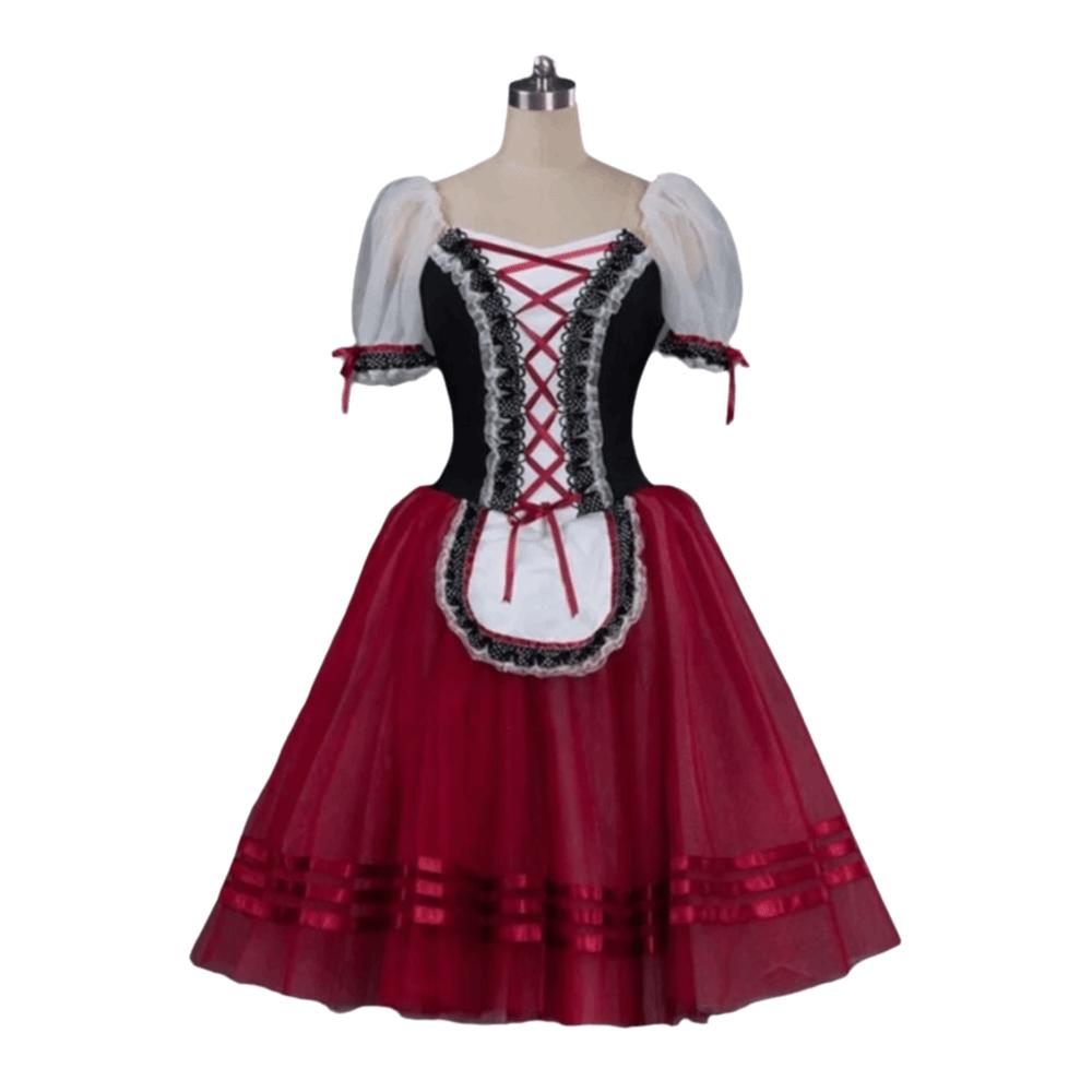 Puff Sleeves Giselle Ballet Tutu Dress Velvet Kids Ballet Skirt Costume Grading