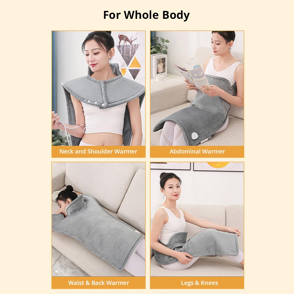 Электрическое согревающее одеяло-шаль для шеи, плеч, спины, грелка для облегчения боли, 9 настроек нагрева для женщин и мужчин