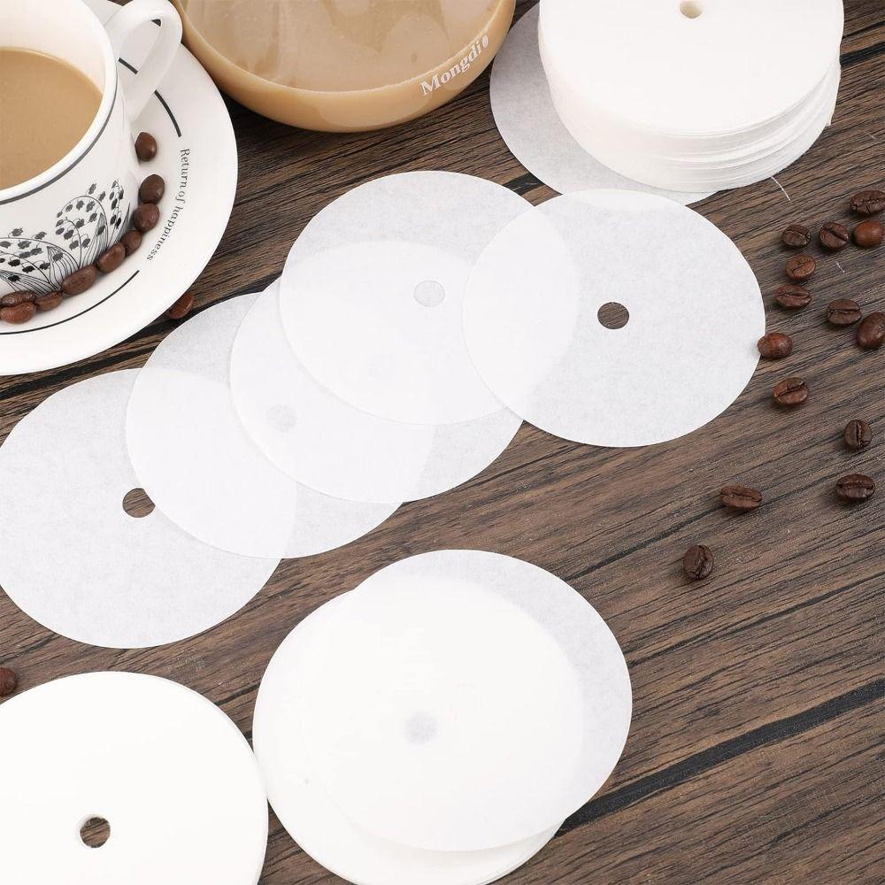 200 шт. натуральные фильтры для кофе-перколятора, неотбеленная круглая фильтровальная бумага для кофе, кемпинга