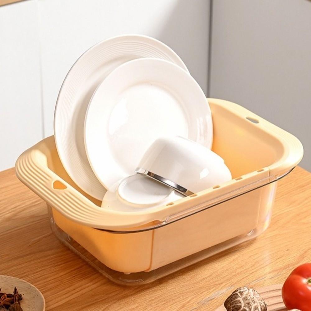 Retractable Fruits Cleaning Basket Large Capacity Vegetable Washing Basin Vegetable Washing