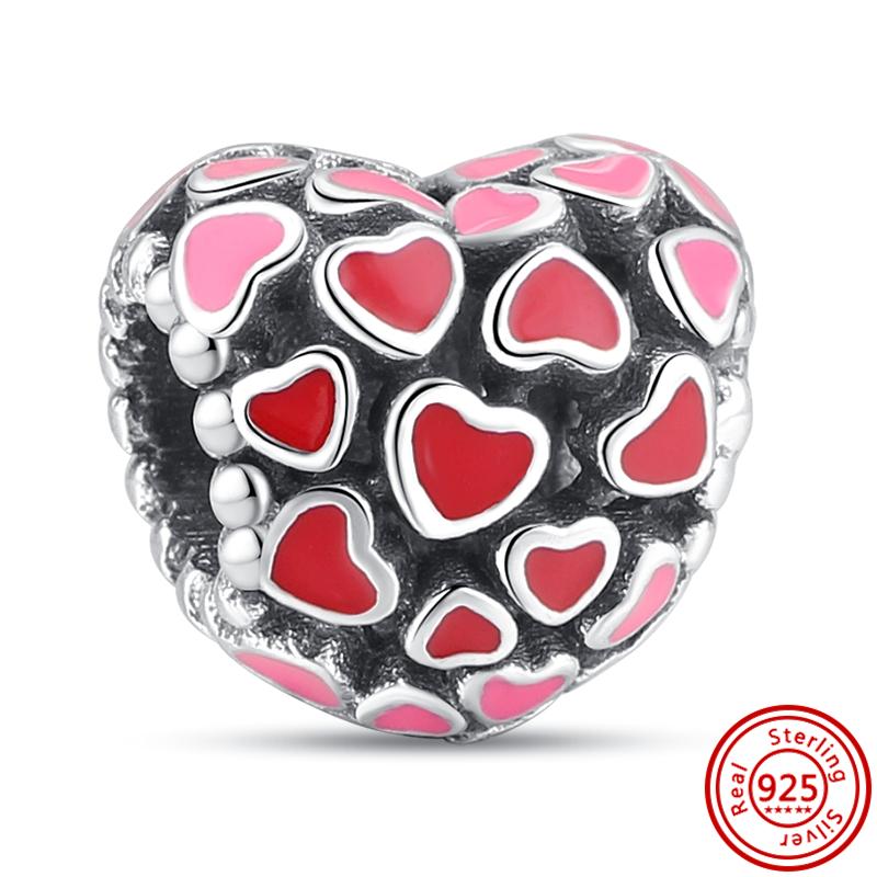 Новый S925 Серебряный Ручная Роспись Красный Циркон Арбуз ЭКГ Бусины Подходит Оригинальный Браслет Браслеты Женщины DIY Ювелирные Изделия