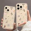 Милый Чехол Для Телефона С Изображением Животного Для iPhone 17 16 15 11 12 14 13 Pro Max Mini X XS XR 7 Plus 16E Air Ударопрочный Мягкий Чехол Fundas