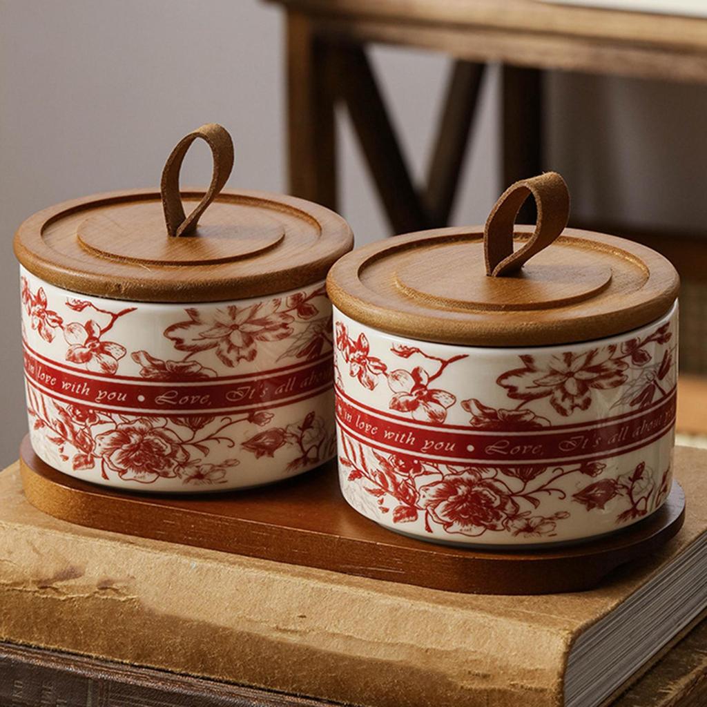 Керамическая банка декоративная канистра и ручка для хранения чая и еды для свободной столешницы