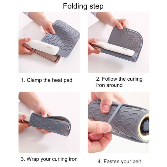 Теплоизоляционный коврик Yousheng, термостойкий, противоскользящий, волнистый, не ожоговый, мягкий силиконовый, выпрямитель для волос, щипцы для завивки, антитермический коврик для салонного использования