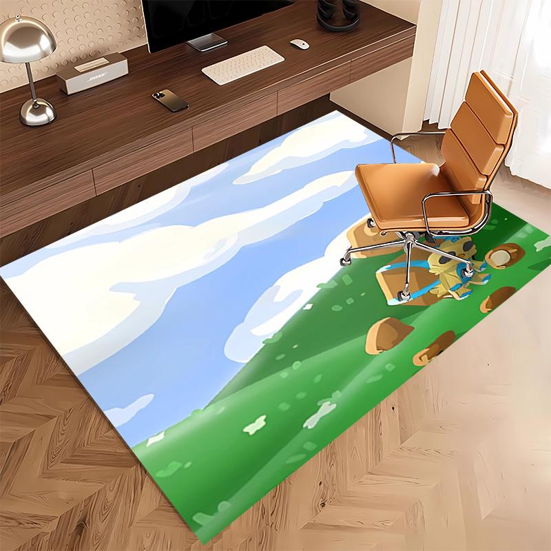 1pc Game Super Bear Adventure Print Area Rug - Soft, Washable Non-Slip Indoor Mat, Living Room, Home Office Decorative Rug,Office Decorative