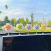 Мультяшные танцующие машинки Игрушки Хризантемы Машинка Трясущаяся пружинная игрушка Трясущиеся цветочные украшения