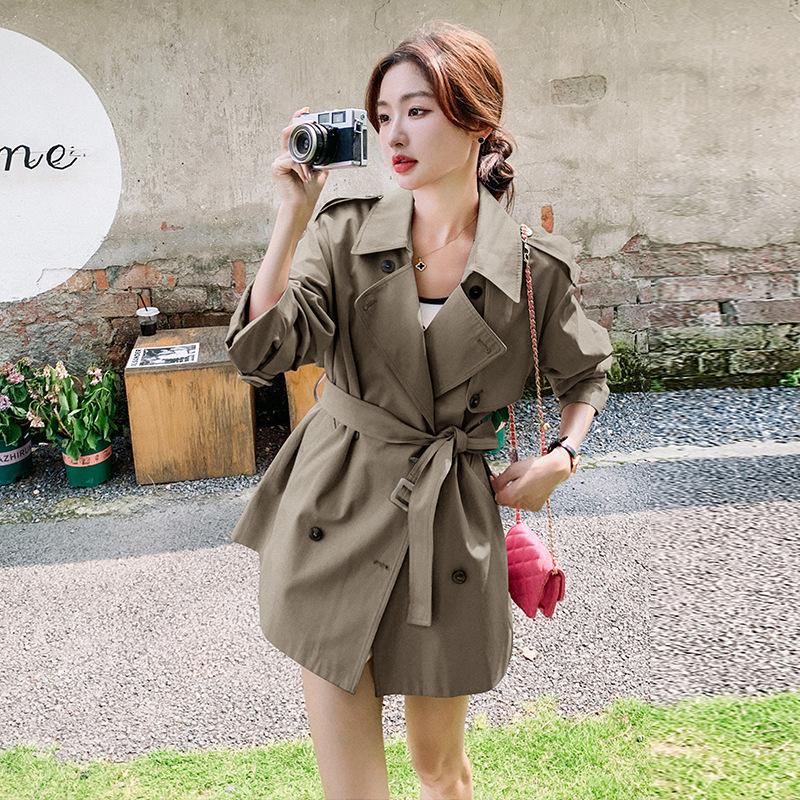 Весенняя ветровка Свободное тонкое пальто Ветровка средней длины Куртка женская Smart Temperament пальто