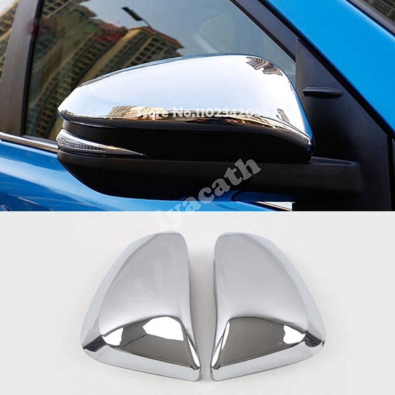 For Toyota RAV4 RAV 4 2014 -2018 ABS black carbon Rearview Mirror Visor Rain Eyebrow Rear View Protector Cap Anti-rubbing strip