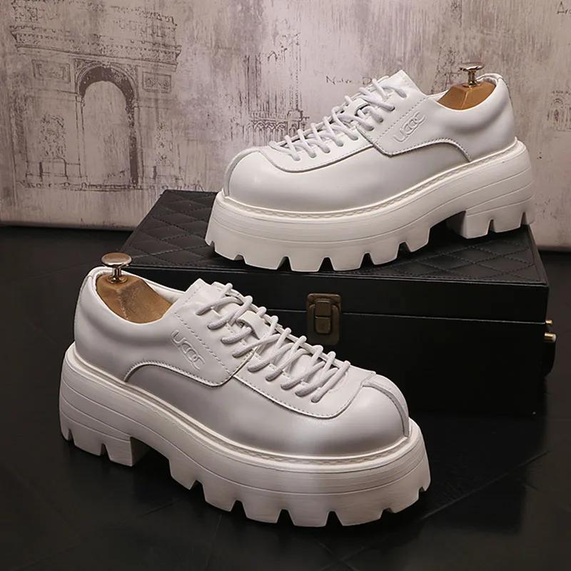 Мужские туфли из кожи для мужчин, мужские кроссовки, туфли для мужчин, роскошные дизайнерские туфли на платформе для мужчин из кожи