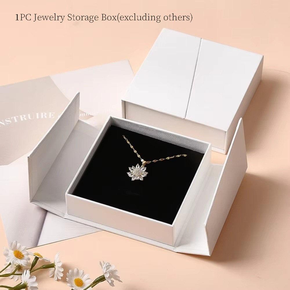 Dual-opening Jewelry Packaging Box Kraft Paper Flip Cover Paper Jewelry Box Gift