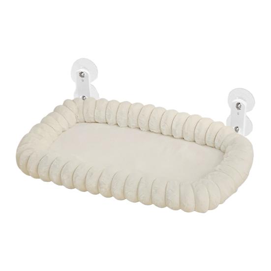 Лежанка для кошек на окно Сверхпрочный гамак для кошек на присосках Подоконник Складная кровать-лежак для кошек со стираемой плюшевой подушкой для крупных кошек