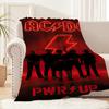 Rock Band A-AC D-DC Back In Black Blanket Plush Nap Sofa rug for Living Room Warm Office Bedroom Birthday Home Travel Kid Gifts