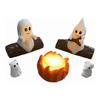 Halloween Ghost Candles Bonfire Party Resin Statue Ornaments Cute Decoration Ghost Outdoor Indoor Home Holiday Party Accessories